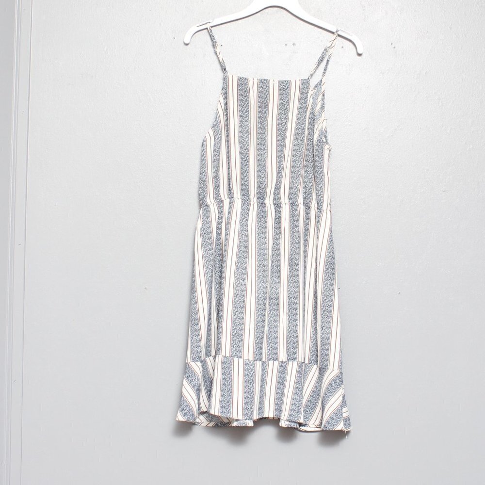 Altar’d state striped faux wrap lightweight midi dress - Picture 2 of 5